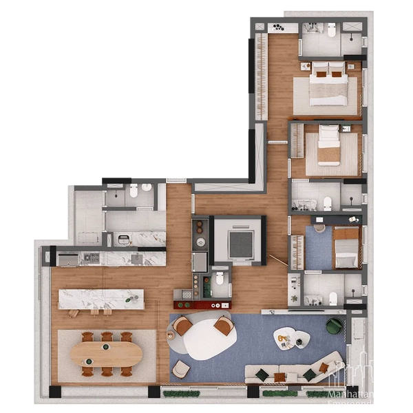 Apartamento 3 dormitórios no Jardins: 17ª foto da galeria de imagens do imóvel