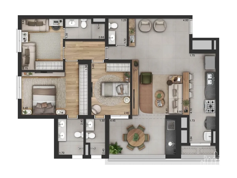 Apartamento 3 dormitórios em Moema: 18ª foto da galeria de imagens do imóvel
