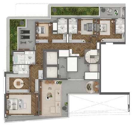Apartamento 4 dormitórios no Jardim Guedala: 12ª foto da galeria de imagens do imóvel