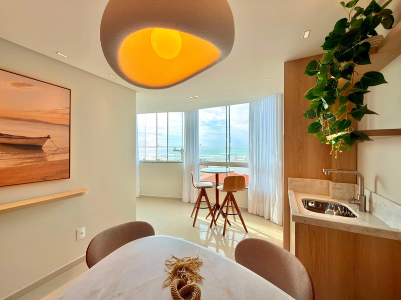 APARTAMEENTO DE  FRENTE COM VISTA MAR - MOBILIADO E DECORADO!: 7ª foto da galeria de imagens do imóvel