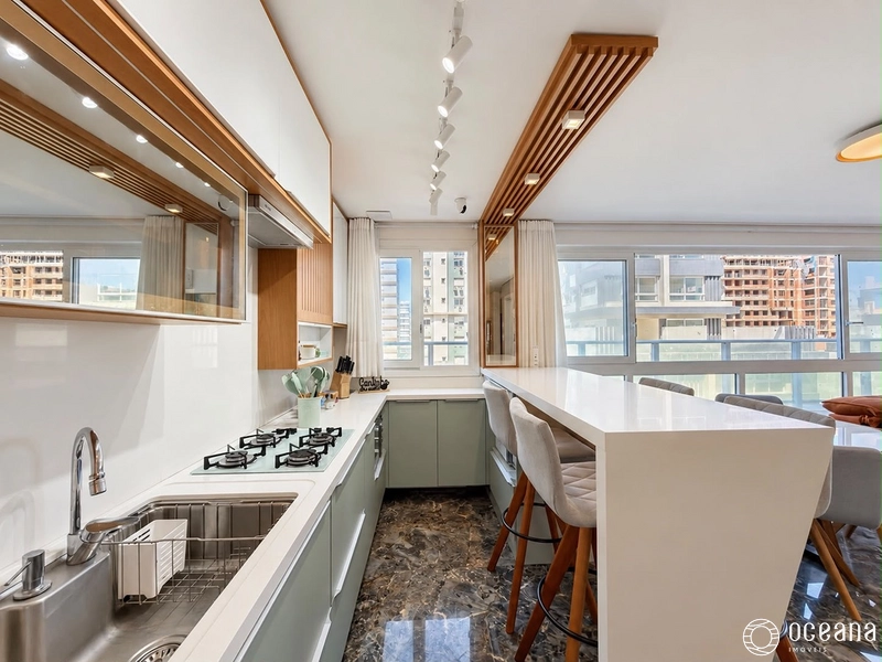 APARTAMENTO MOBILIADO DE 03 DORMITÓRIOS - TERRALO EM L - VISTA MAR E GARAGEM TRIPLA! : 9ª foto da galeria de imagens do imóvel