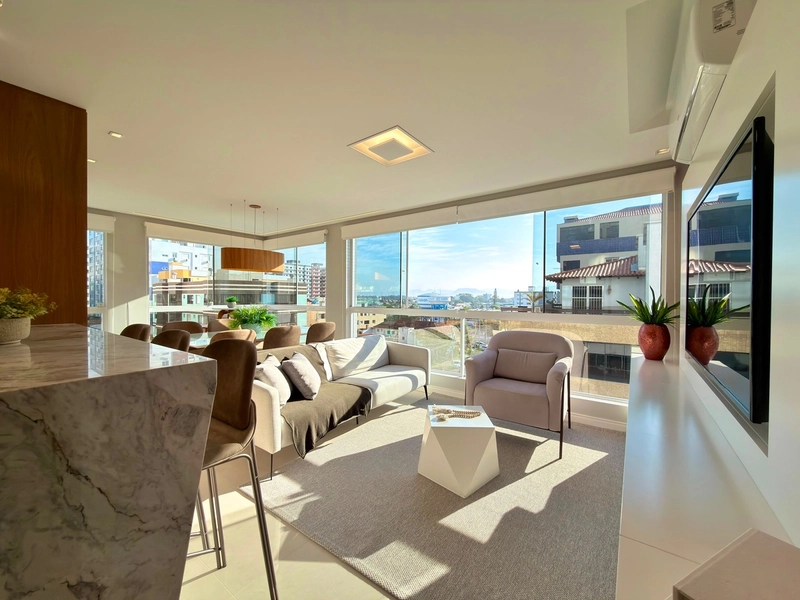 APARTAMENTO DE ESQUINA MOBILIADO E DECORADO COM 02 SUÍTES: 4ª foto da galeria de imagens do imóvel