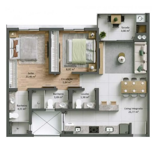 Villa Maggiore: lançamento de 2 e 3 suítes no João Paulo: 2ª foto da galeria de imagens do imóvel