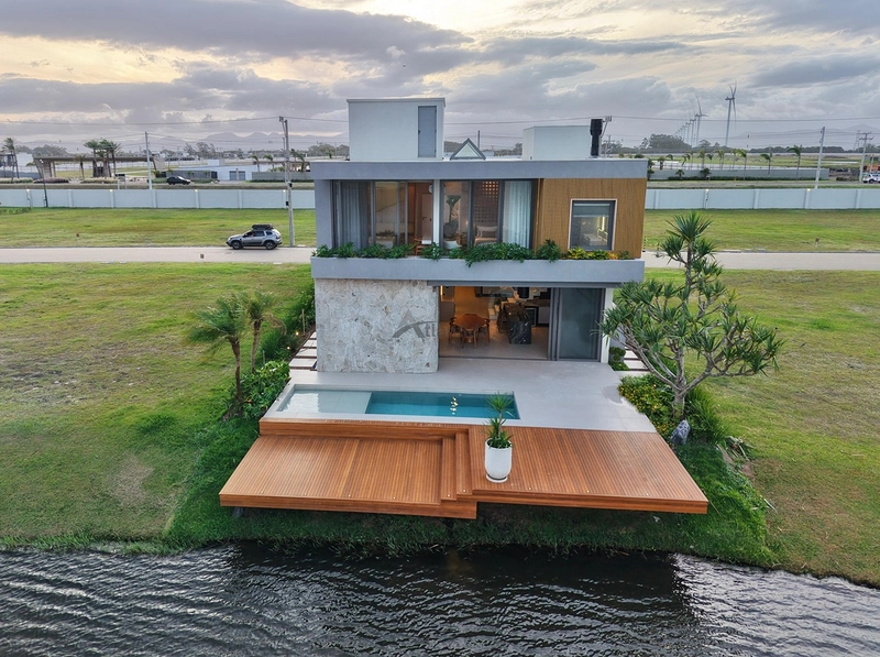 Sobrado no Amare Home Resort com 357,35 m², 5 suítes, piscina de concreto, espaço gourmet, mobiliário assinado e acabamentos de alto padrão em um dos condomínios mais completos do litoral.: 3ª foto da galeria de imagens do imóvel