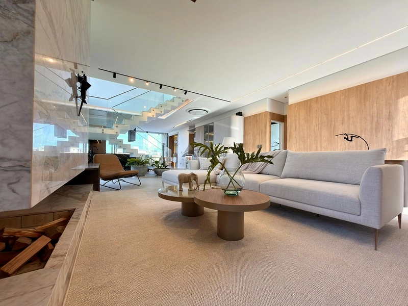 Sobrado no Amare Home Resort com 357,35 m², 5 suítes, piscina de concreto, espaço gourmet, mobiliário assinado e acabamentos de alto padrão em um dos condomínios mais completos do litoral.: 7ª foto da galeria de imagens do imóvel