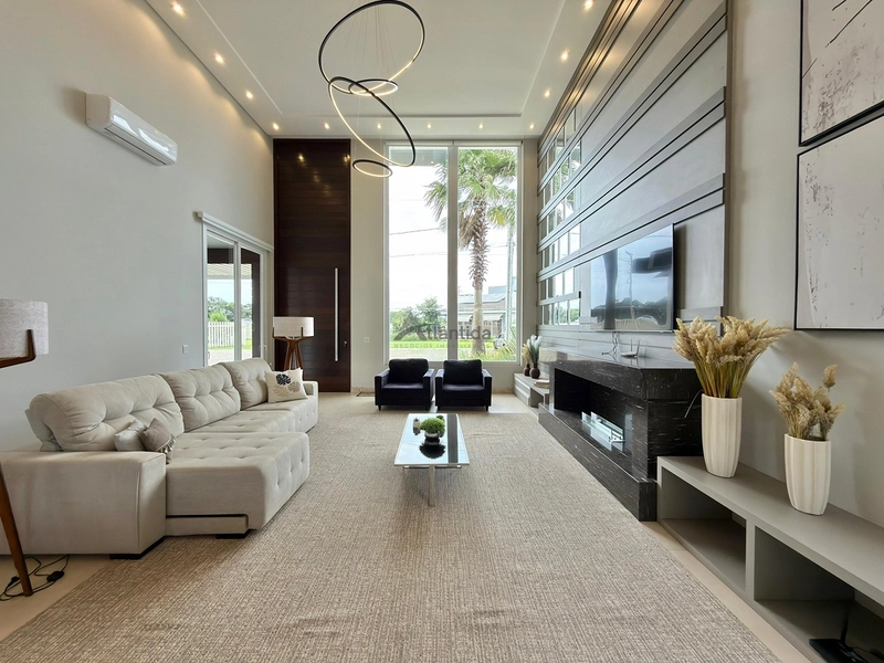 Sobrado no Capão Ilhas Resort com 300 m², 4 suítes, ambientes integrados, espaço gourmet, mobiliado e decorado, em lote amplo e condomínio com acesso privativo à lagoa.: 3ª foto da galeria de imagens do imóvel