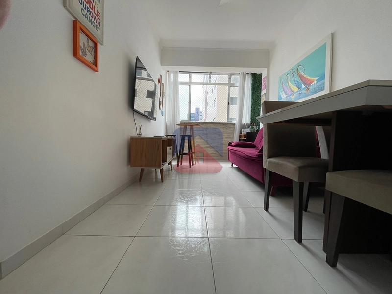 Apartamento com 1 dormitório - mobiliado - com vista mar definitiva- 1 vaga - venda no bairro Vila Caiçara Praia Grande : 4ª foto da galeria de imagens do imóvel