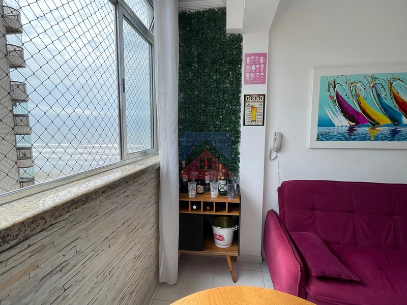 Apartamento com 1 dormitório - mobiliado - com vista mar definitiva- 1 vaga - venda no bairro Vila Caiçara Praia Grande : 22ª foto da galeria de imagens do imóvel