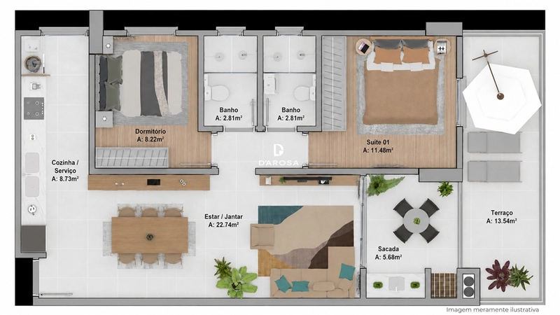 Lançamento apartamento Garden com 2 dormitórios e terraço privativo no Centro de Lajeado - Titanium : 3ª foto da galeria de imagens do imóvel