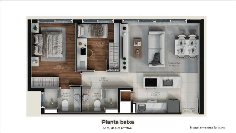 Apartamento 2 Dormitórios Novo à Venda no Jardim Botânico | Suíte, Garagem e Sol Norte : 4ª foto da galeria de imagens do imóvel