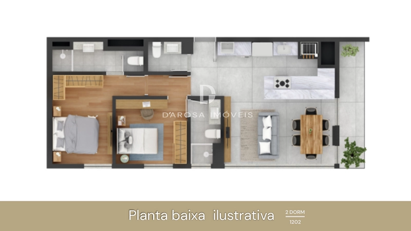 Apartamento 2 Quartos, 2 suítes, com  sacada , na avenida mais charmosa da cidade.: 6ª foto da galeria de imagens do imóvel