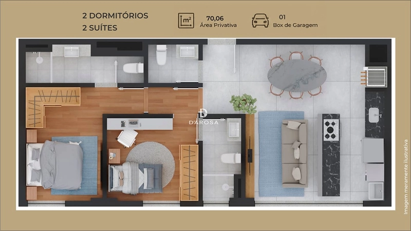 APARTAMENTO 2 DORMITÓRIOS NO ALTO DO PARQUE EM LAJEADO | LE PARC | LANÇAMENTO: 2ª foto da galeria de imagens do imóvel