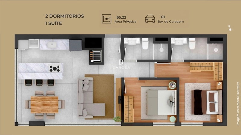 LANÇAMENTO IMOBILIÁRIO | APARTAMENTO 2 DORMITÓRIOS A VENDA NO ALTO DO PARQUE | LAJEADO | LE PARC : 2ª foto da galeria de imagens do imóvel