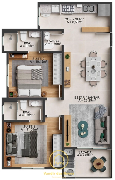 LANÇAMENTO NO BAIRRO FAZENDA: 3ª foto da galeria de imagens do imóvel