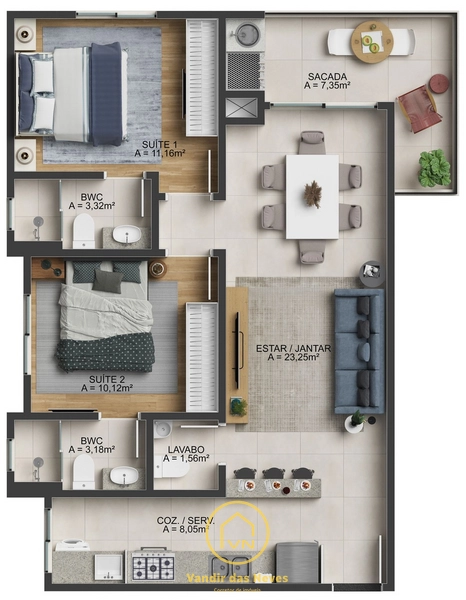 LANÇAMENTO NO BAIRRO FAZENDA: 2ª foto da galeria de imagens do imóvel