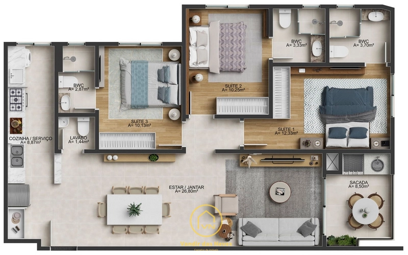 LANÇAMENTO NO BAIRRO FAZENDA: 5ª foto da galeria de imagens do imóvel