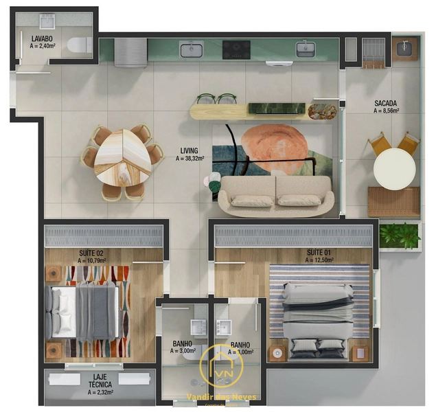 PRAIA BRAVA COM 3 SUÎTES OU 2 SUÎTES: 5ª foto da galeria de imagens do imóvel