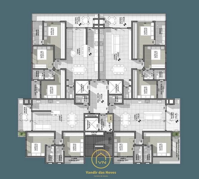 PRAIA BRAVA COM 3 SUÎTES OU 2 SUÎTES: 1ª foto da galeria de imagens do imóvel