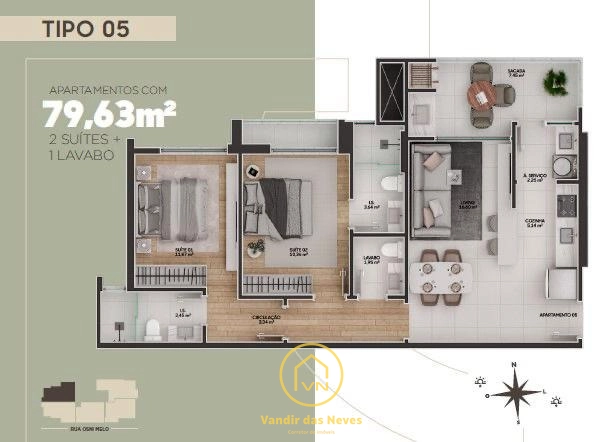 APARTAMENTO COM 3 DORMITÓRIOS O 2 DORMITÓRIOS: 9ª foto da galeria de imagens do imóvel