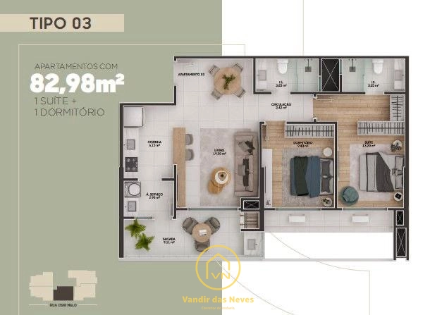 APARTAMENTO COM 3 DORMITÓRIOS O 2 DORMITÓRIOS: 7ª foto da galeria de imagens do imóvel