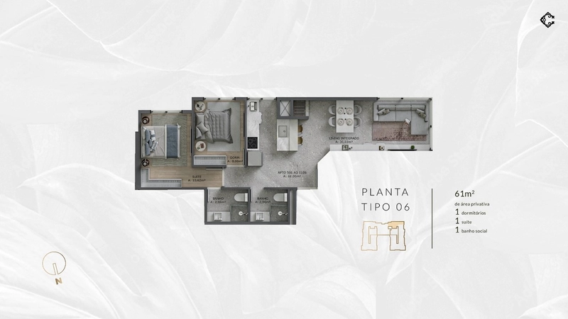 Oportunidade Única: Apartamento em Fase de Construção: 6ª foto da galeria de imagens do imóvel