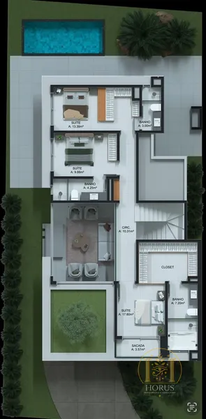 Sobrado no Blue com 4 suítes - Valor Inédito: 5ª foto da galeria de imagens do imóvel