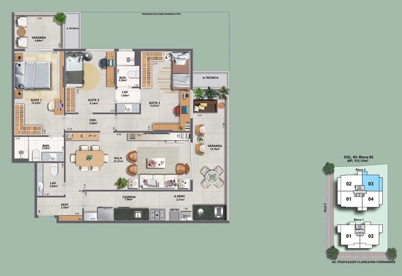 APARTAMENTO com 3 quartos sendo 2 suítes em CAMBOINHAS - Niterói/RJ R$1.590.000,00: 2ª foto da galeria de imagens do imóvel