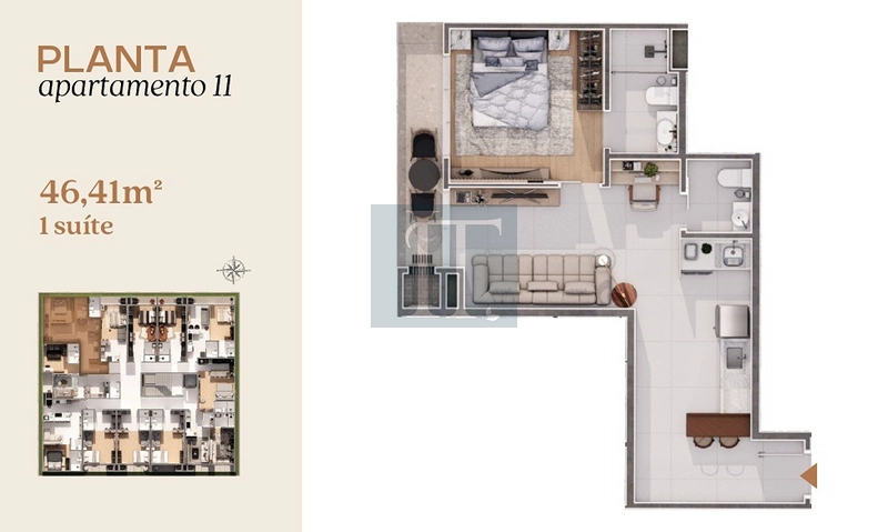 Apartamento com 1 suíte  à venda a 300 metros do mar em Jurerê : 8ª foto da galeria de imagens do imóvel