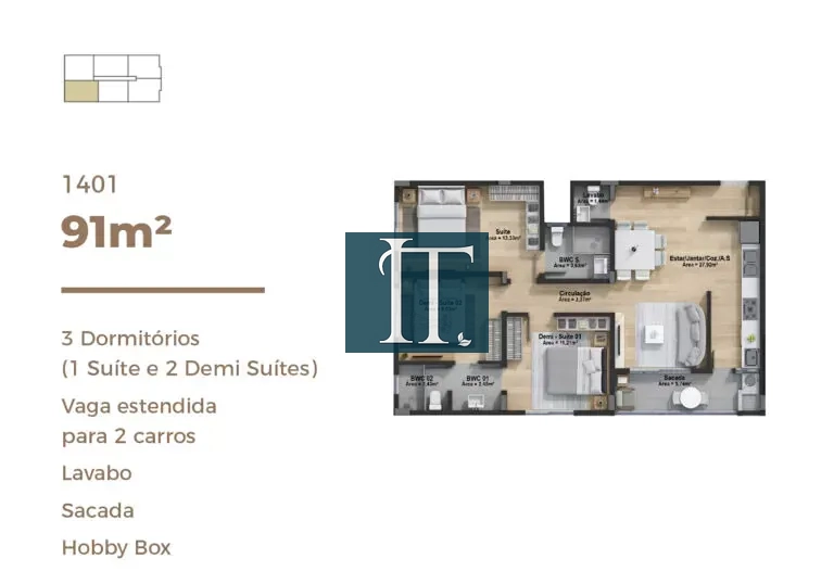 Apartamento com vista livre com 3 dormitórios no Bairro João Paulo - Florianópolis: 43ª foto da galeria de imagens do imóvel