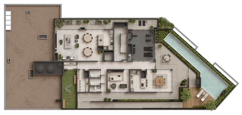 Apartamento Garden com 1 dormitório à venda na Cachoeira do Bom Jesus  - Fase final de obra : 11ª foto da galeria de imagens do imóvel