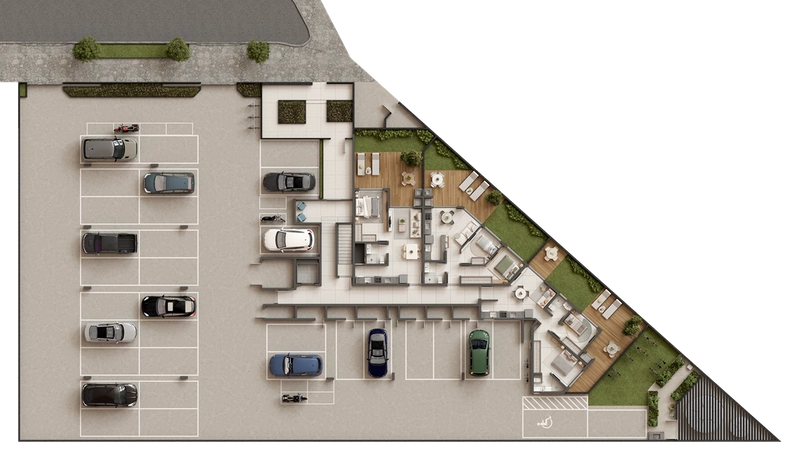 Apartamento Garden com 1 dormitório à venda na Cachoeira do Bom Jesus  - Fase final de obra : 12ª foto da galeria de imagens do imóvel