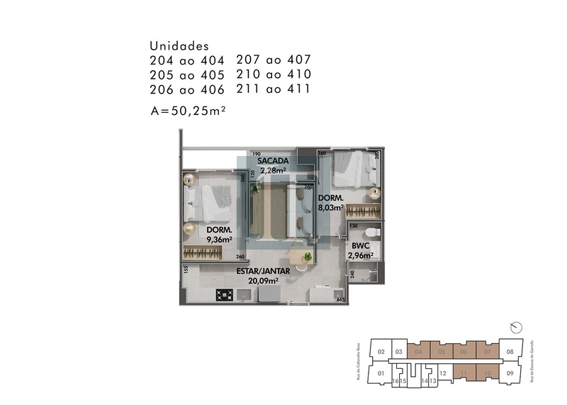 Apartamento de 2 dormitórios à venda  no Smart Nova Cachoeira: 3ª foto da galeria de imagens do imóvel