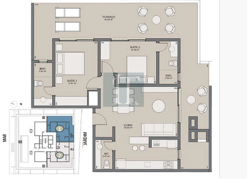 Cobertura à venda a 150 metros do mar na Cachoeira do Bom Jesus : 4ª foto da galeria de imagens do imóvel