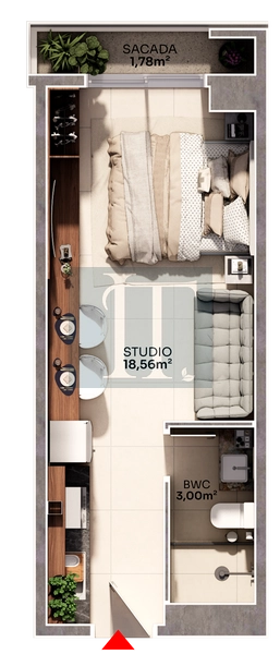 Studios, Lofts, Duplex e Gardens. de 24m2 a 154m2.: 16ª foto da galeria de imagens do imóvel