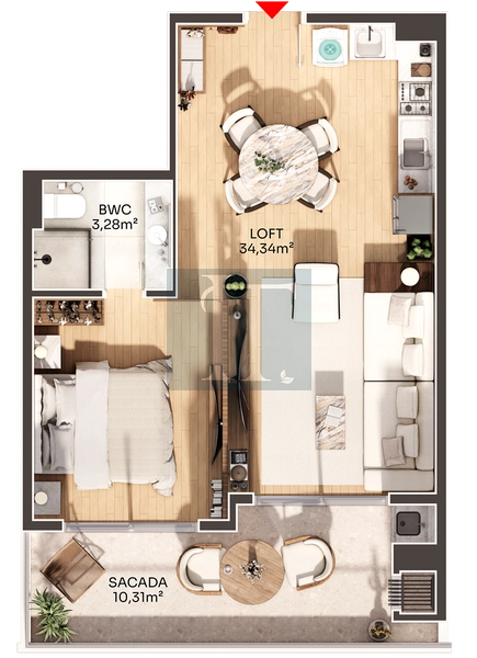 Gardens, Studios, Lofts, Duplex e Coberturas. de 24m2 a 260m2.: 17ª foto da galeria de imagens do imóvel