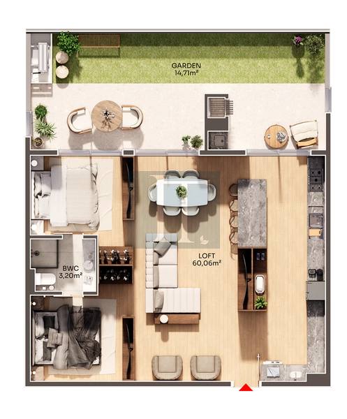 Gardens, Studios, Lofts, Duplex e Coberturas. de 24m2 a 260m2.: 13ª foto da galeria de imagens do imóvel