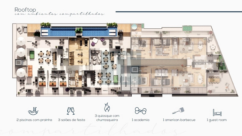 Gardens, Studios, Lofts, Duplex e Coberturas. de 24m2 a 260m2.: 11ª foto da galeria de imagens do imóvel