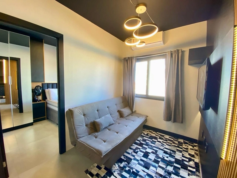 Apartamento de 1 Dormitório com box Mobiliado e Decorado: 2ª foto da galeria de imagens do imóvel