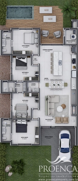 CONDOMINIO FECHADO EM XANGRI-LÁ COM 4 SUÍTES .: 2ª foto da galeria de imagens do imóvel