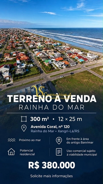 TERRENO À VENDA EM RAINHA DO MAR! 300 M² • AVENIDA CORAL • LOCALIZAÇÃO ESTRATÉGICA: 1ª foto da galeria de imagens do imóvel