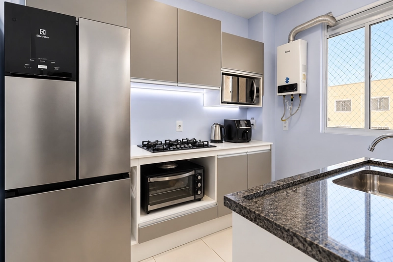 Apartamento com lavanderia no Bairro Desvio Rizzo: 3ª foto da galeria de imagens do imóvel