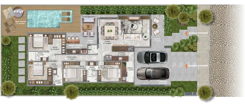 Casa nova em condomínio fechado com 4 suítes em Torres: 10ª foto da galeria de imagens do imóvel