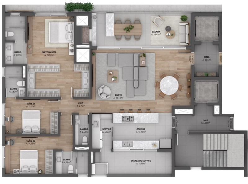 Residencial Flora no Panazzolo: 3ª foto da galeria de imagens do imóvel