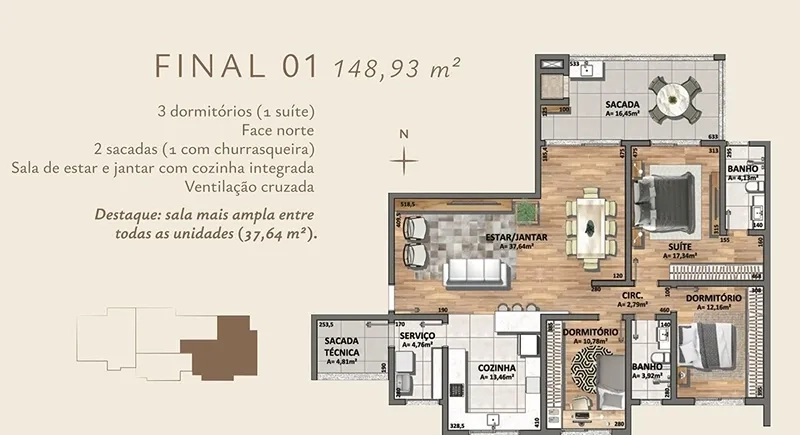 Residencial Monte Mônaco — Conforto, Modernidade e Localização Privilegiada em Caxias do Sul: 2ª foto da galeria de imagens do imóvel