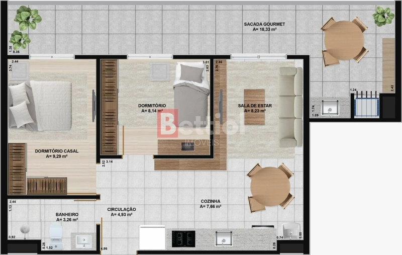 APARTAMENTO VISTA MAR EM PASSO DE TORRES: 2ª foto da galeria de imagens do imóvel