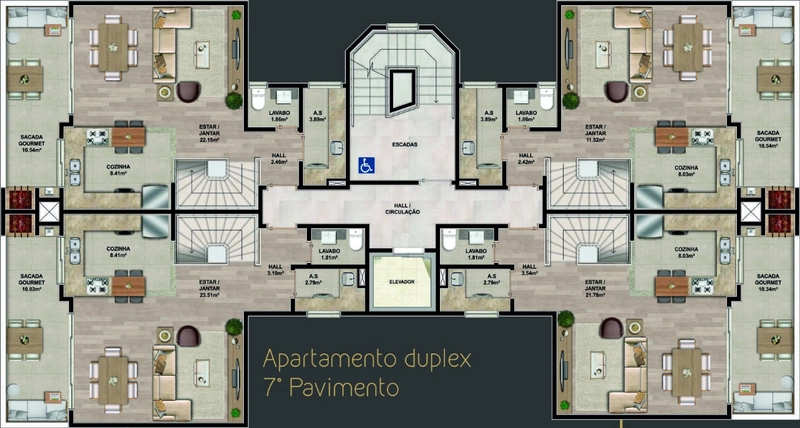 Cobertura duplex Level Place Residence em Lourdes: 9ª foto da galeria de imagens do imóvel