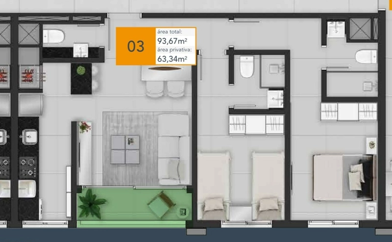 APARTAMENTO VAZIO COM 2 AMPLAS SUITES NO BAIRRO NAVEGANTES!!: 1ª foto da galeria de imagens do imóvel