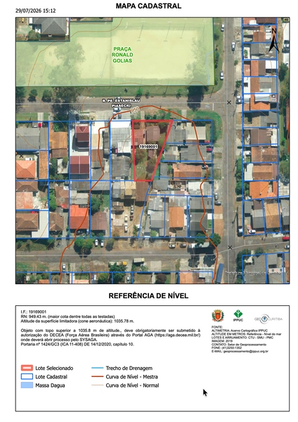 Terreno de 527m² no CIC (Jardim Gabineto), Curitiba – ZR3 até 4 Pavimentos: 1ª foto da galeria de imagens do imóvel