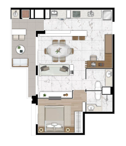 Apartamento 3 Dormitórios com Suíte e Lazer Completo – 77,85m² – Cristo Rei – Curitiba/PR: 44ª foto da galeria de imagens do imóvel