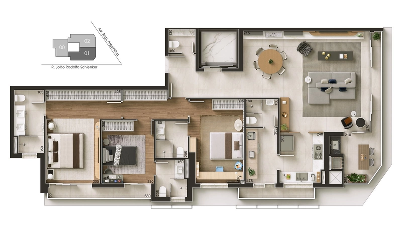 Apartamento Alto Padrão no Água Verde – Unidade 200 | CEDRAT Curitiba: 44ª foto da galeria de imagens do imóvel